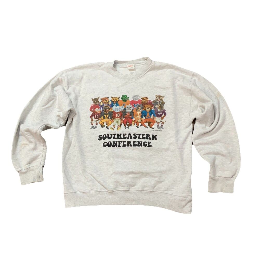 VTG Southeastern Conference SEC College Football Mascots Crewneck Sweatshirt M